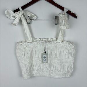 NWT Primark Tie Strap Bubble Crop Tank Top